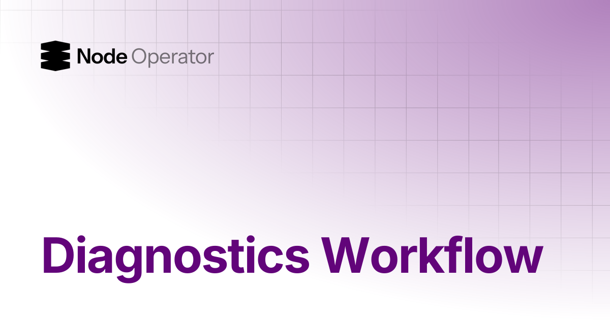 Diagnostics Workflow | Nodeoperator AI Docs
